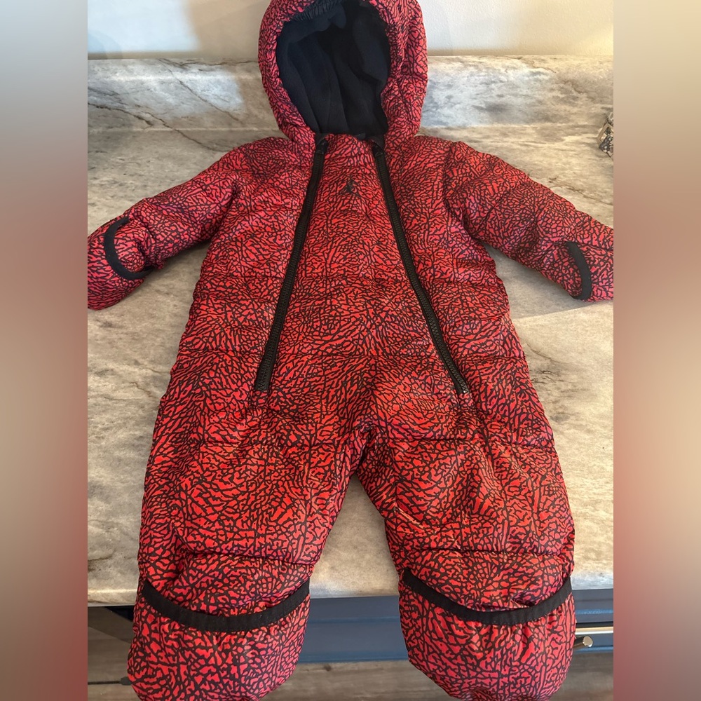 Jordan Red and Black Kids Puffer Jacket